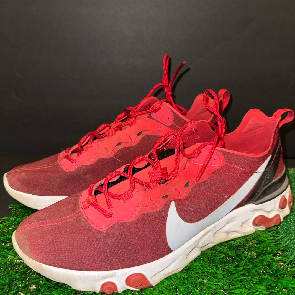 Vibrant Pink and Red Sneakers